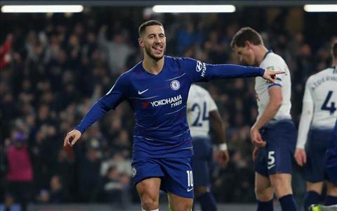 Hazard cua Chelsea lam tung luoi Tottenham