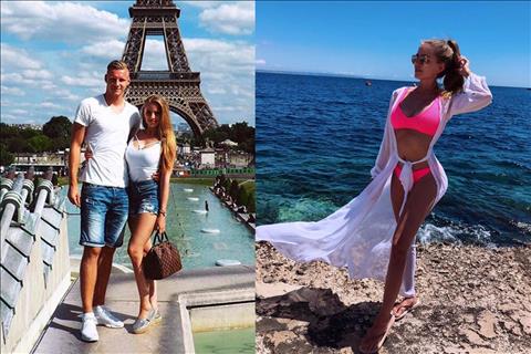 Thân hình đồng hồ cát ấn tượng của bạn gái Bernd Leno