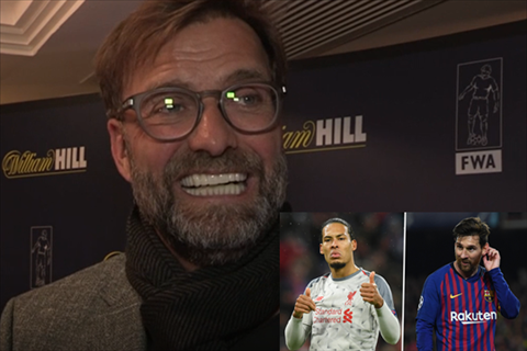 VIDEO: Jurgen Klopp: Van Dijk xứng đáng nhận Quả Bóng Vàng năm nay hơn Messi