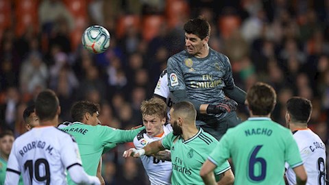 Valencia 1-1 Real Madrid Thủ môn Courtois nhận công giải cứu hình ảnh