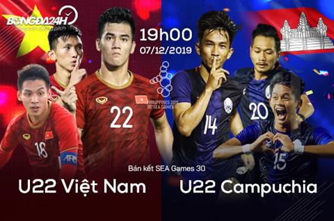 Tổng quan U22 Việt Nam vs U22 Campuchia 19h00 ngày 7/12: Đức Chinh vs Tiến Linh cùng đá chính