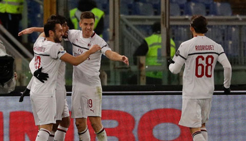 Kết quả trận đấu Roma vs AC Milan 1-1 vòng 22 Serie A 201819 hình ảnh