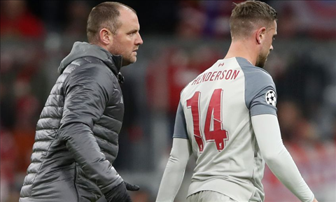 Jordan Henderson dính chấn thương sau trận thắng Bayern hình ảnh