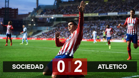 Clip bàn thắng kết quả Sociedad vs Atletico Madrid 0-2 La Liga hình ảnh