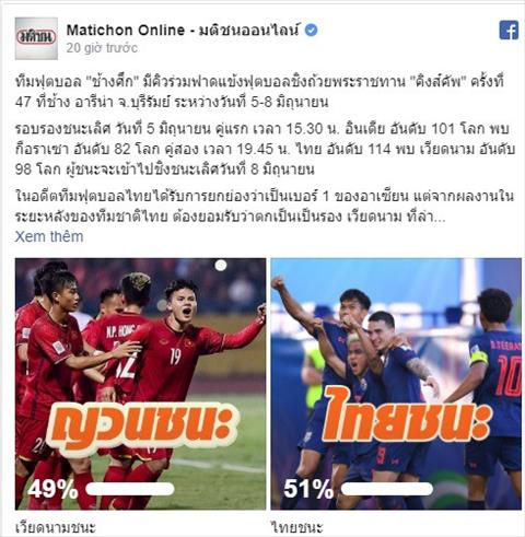 Báo Thái tiết lộ thống kê thú vị về trận đấu giữa Việt Nam hình ảnh