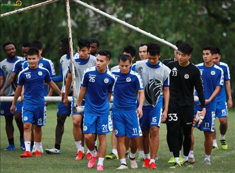 Bai tap cua Ha Noi FC trong chieu 14/5 khong qua nang.