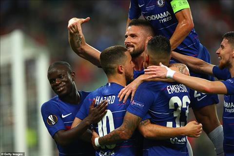 Tiền đạo Giroud trận Chelsea 4-1 Arsenal chung kết Europa League hình ảnh