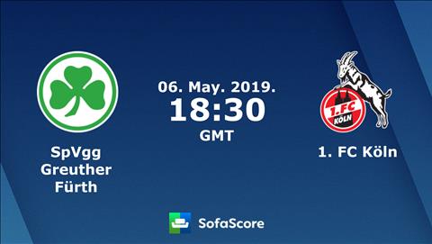 Greuther Furth vs Cologne 1h30 ngày 75 (Hạng 2 Đức 201819) hình ảnh