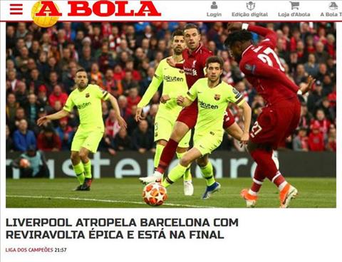 Báo chí, truyền thông nói gì về trận Liverpool 4-0 Barca hình ảnh