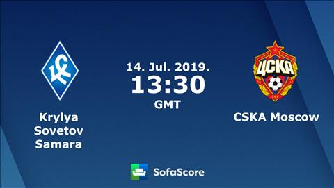 Krylya Samara vs CSKA Moscow 20h30 ngày 147 (VĐQG Nga 201920) hình ảnh