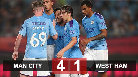 Video tổng hợp: Man City 4-1 West Ham (Premier League Asia Trophy 2019)