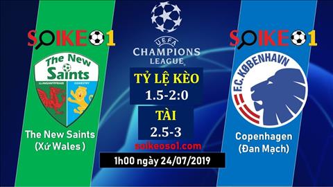 The New Saints vs Copenhagen 1h00 ngày 247 (Champions League 201920) hình ảnh