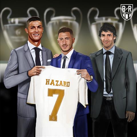 Eden Hazard khoac ao so 7 o Real Madrid
