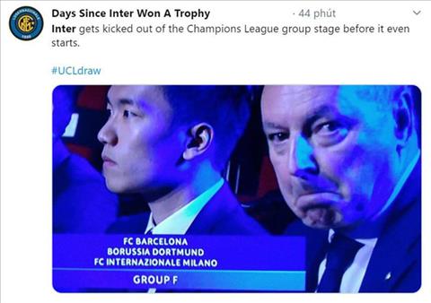 CĐV Inter ngán ngẩm khi đội nhà lại rơi vào bảng tử thần
