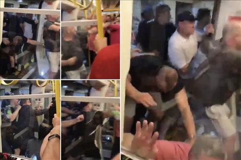 VIDEO CĐV Man City và Liverpool ẩu đả trong tàu điện ngầm hình ảnh