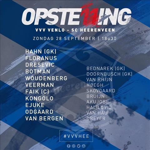 Trực tiếp Venlo vs Heerenveen vòng 8 VĐQG Hà Lan 2019 đêm nay hình ảnh
