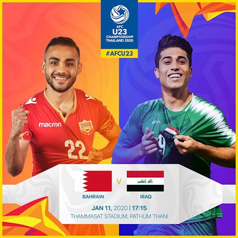 Link xem trực tiếp U23 Bahrain vs U23 Iraq (11/1) U23 châu Á 2020