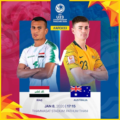 Link xem truc tiep bong da U23 Iraq vs U23 Australia hom nay