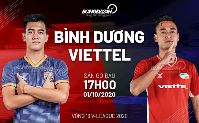 Truc tiep bong da Binh Duong vs Viettel vong 13 V-League 2020 luc 17h00 ngay hom nay 1/10