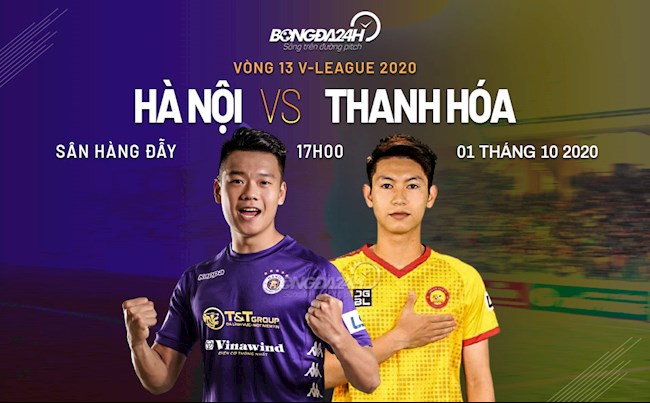 Truc tiep bong da Ha Noi vs Thanh Hoa vong 13 V-League 2020 luc 17h00 ngay hom nay 1/10