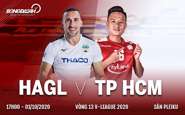 Truc tiep bong da HAGL vs TPHCM vong 13 V-League 2020 luc 17h00 ngay hom nay 1/10