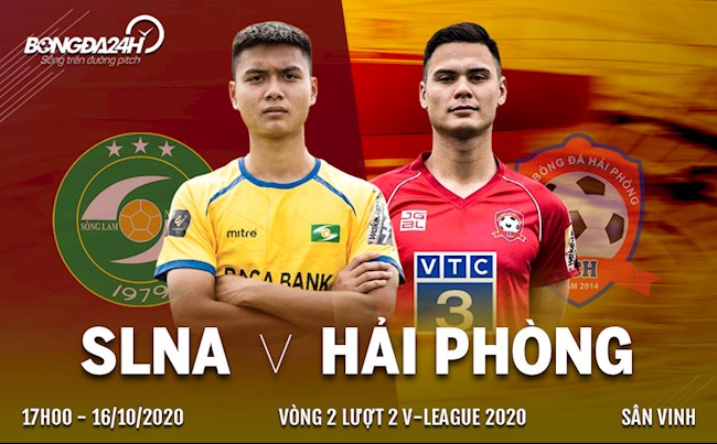 Truc tiep bong da SLNA vs Hai Phong vong 2 nhom B V-League 2020 luc 17h00 ngay hom nay 16/10