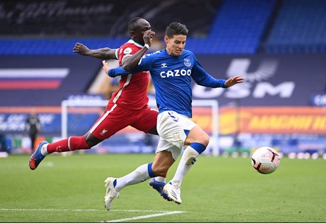 James Rodriguez Everton vs Liverpool