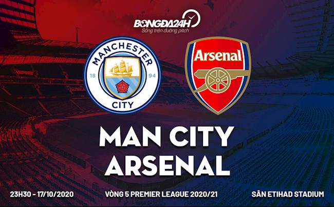Truc tiep bong da Man City vs Arsenal vong 5 Ngoai hang Anh 2020/21 luc 23h30 ngay hom nay 17/10