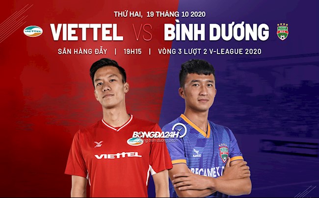 Truc tiep bong da Viettel vs Binh Duong vong 3 nhom A V-League 2020 luc 19h15 ngay hom nay 19/10