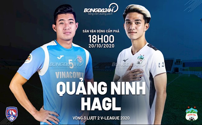 Truc tiep bong da Quang Ninh vs HAGL luot 3 nhom A V-League 2020 luc 18h00 ngay hom nay 20/10