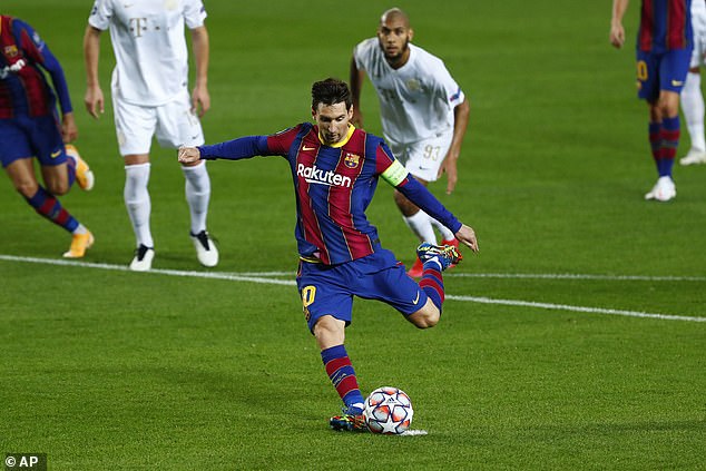 Messi ghi ban dau tien o Champions League mua nay