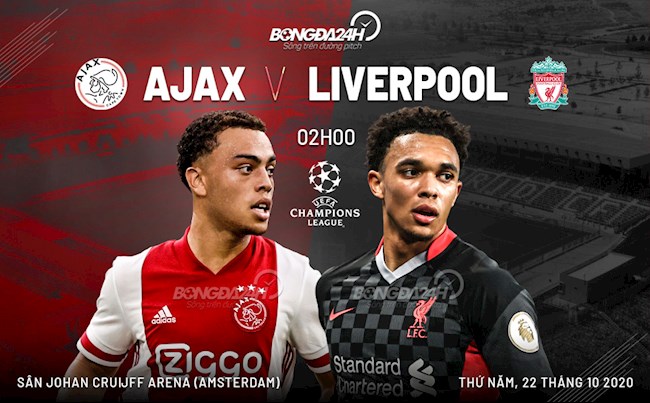 Truc tiep bong da Ajax vs Liverpool C1/Champions League 2020/21 luc 2h00 ngay 22/10