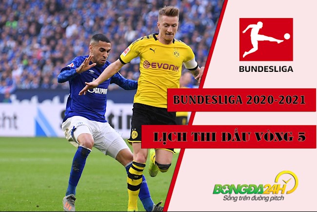 Lịch thi đấu Bundesliga mới nhất vòng 5 LTD bóng đá Đức 2020 hình ảnh