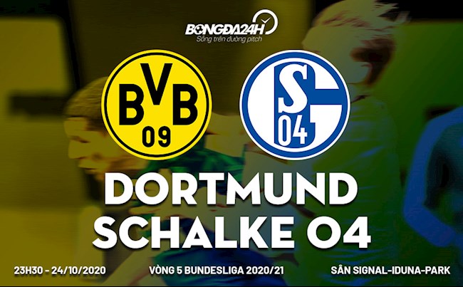 Truc tiep bong da Dortmund vs Schalke vong 5 Bundesliga 2020/21 luc 23h30 ngay hom nay 24/10