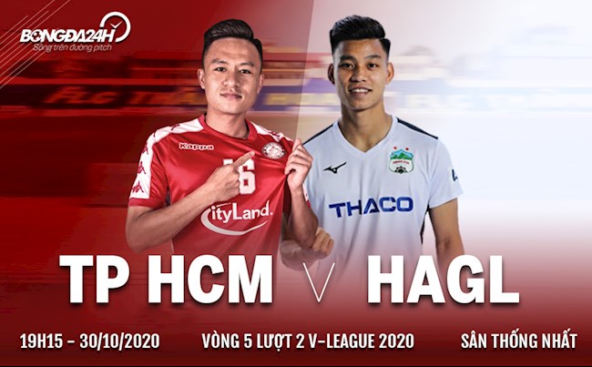 Truc tiep bong da TPHCM vs HAGL luot 5 nhom A V-League 2020 luc 19h15 ngay hom nay 30/10