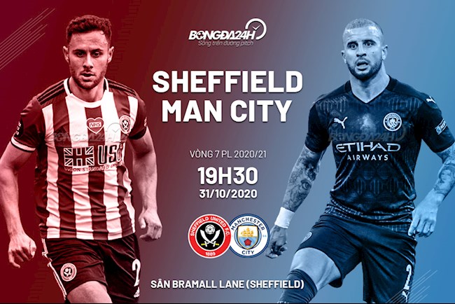Truc tiep bong da Sheffield vs Man City vong 7 Ngoai hang Anh 2020/21 luc 19h30 ngay hom nay 31/10
