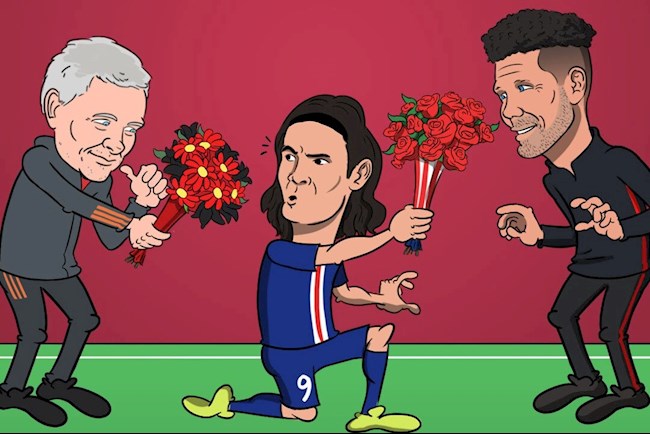 Biếm họa: Solskjaer dụ dỗ thành công Cavani về MU