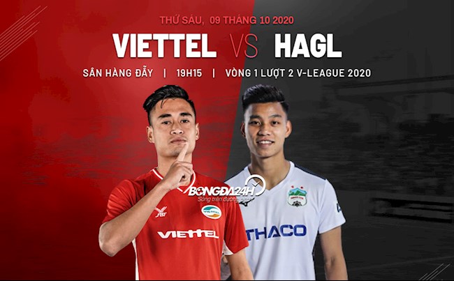 Truc tiep bong da Viettel vs HAGL V-League 2020 luc 19h15 ngay hom nay 9/10