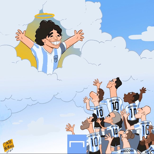 Biếm họa Vĩnh biệt Diego Maradona! hình ảnh