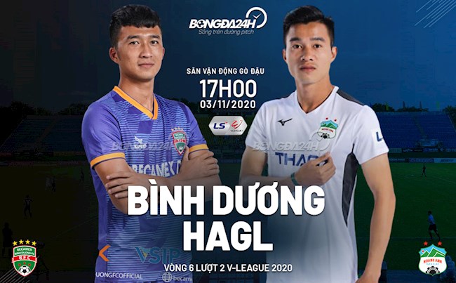 Truc tiep bong da Binh Duong vs HAGL luot 6 nhom A V-League 2020 luc 17h00 ngay hom nay 3/11