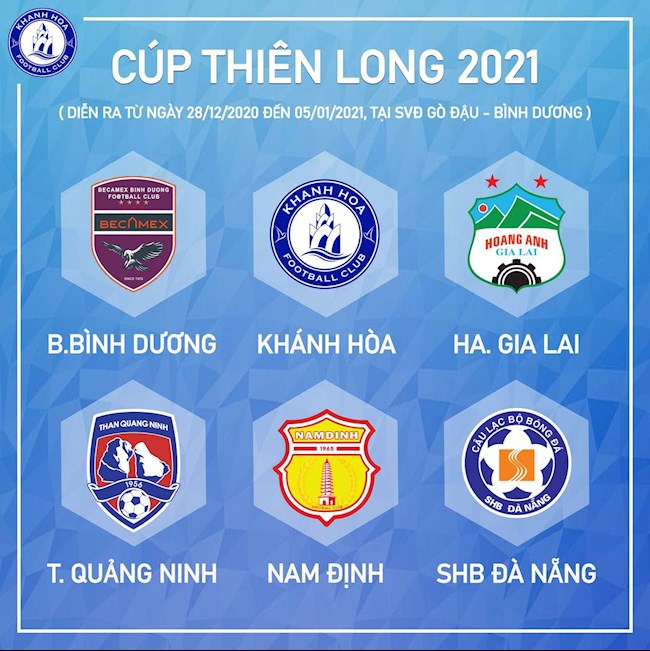 HAGL và 5 đội bóng dự giải cúp Thiên Long 2021 hình ảnh