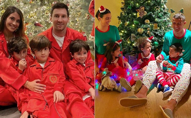 Messi, Ronaldo tung ảnh Giáng sinh đầm ấm bên gia đình