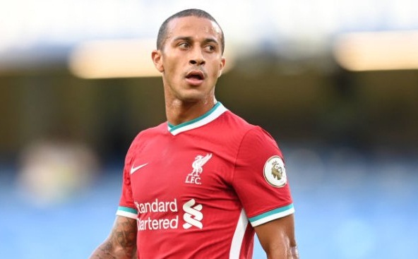 Thiago thêm một lần khiến fan Liverpool ngao ngán