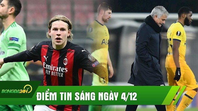 ĐIỂM TIN SÁNG 4/12: Haaland 2.0 ghi bàn, Milan thắng ngược dòng; Tottenham hòa bạc nhược