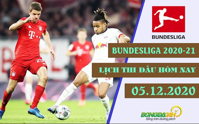 lịch thi đấu bundesliga hôm nay Lịch thi đấu Bundesliga 2020/21 đêm hôm nay 5/12