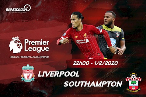 Liverpool vs Southampton vong 25 Ngoai hang Anh 2019/20