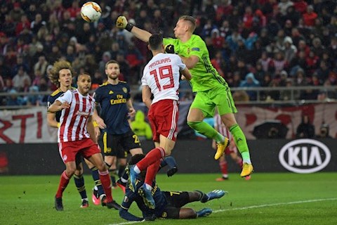 Olympiakos 0-1 Arsenal Leno can pha