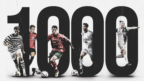 Ronaldo chạm mốc 1000 trận đấu chuyên nghiệp  hình ảnh