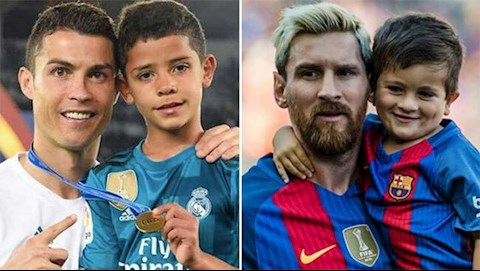 Con trai Messi hâm mộ ... Ronaldo