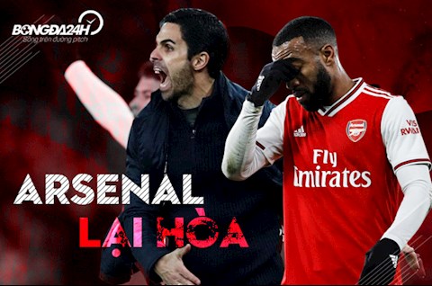 Arsenal lại hòa: Hàng công và Lacazette khiến Arteta điên đầu